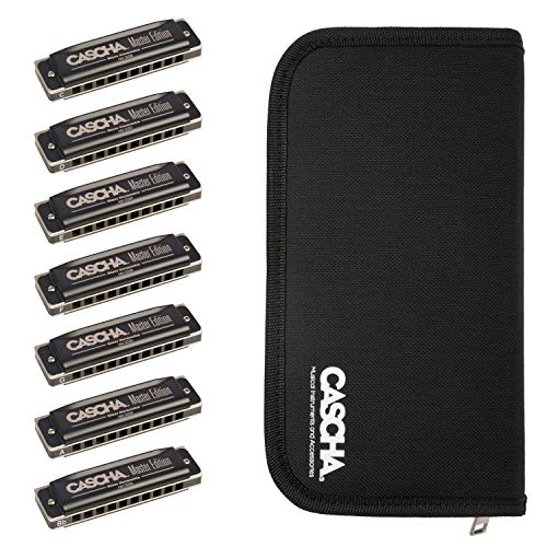 HH 2248 CASCHA Master Edition Harmonica Set diatonique 7 tonalités : C – D – E – F – G – A – Bb - Les Beatles, Paul McCartney, John Lennon, RIngo Starr, George Harrison HH 2248 CASCHA Master Edition Harmonica Set diatonique 7 tonalités : C - D - E - F - G - A - Bb