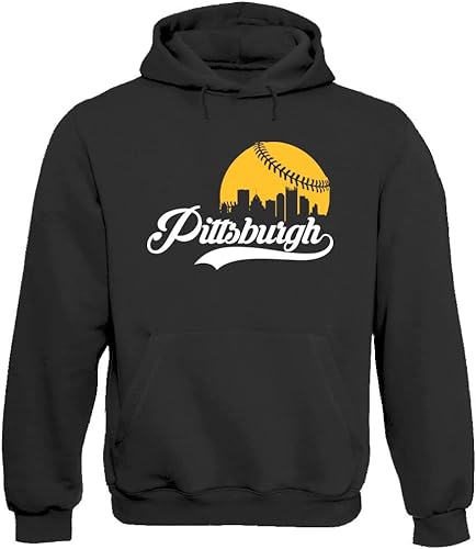 Miniatura 26 de Xtreme Apparrel Cityscape Skyline - Sudadera con capucha para hombre para fanáticos del béisbol Arizona - Sudadera con capucha roja