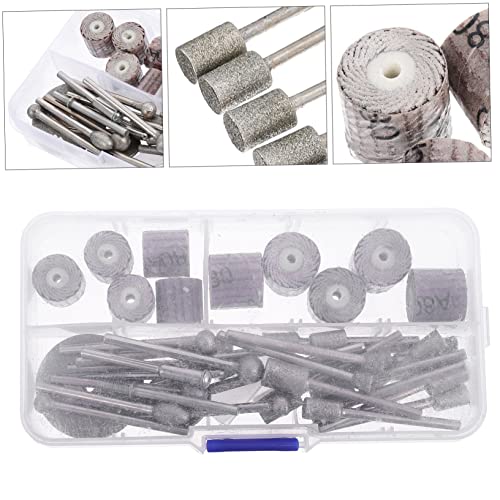 Villful 43 Pcs Diamond Grinding Head Rotary Tools Accessories Diamond Drill Bit Diamond Burr Set Diamond Grinding Burr Diamond Rotary Bit Grinding Accessories Supplies Diamond Bits Kits #TOP2