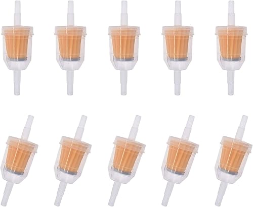 Paquete de 10 filtros universales de combustible de gas en línea de 14 pulgadas 516 pulgadas para motor pequeño, cortacésped y tractor filtro