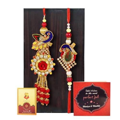 Image of TIED RIBBONS Rakhi for Kids Boy - Set of 2 Premium Designer Rakhi for Kids Boys Baby Brother with Roli Chawal - for Rakshabandhan