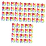 Garneck Tenue Hawaienne 30 Paires Bracelet Hawaï Fleur Hoofdtooi Guirlande Hawaïenne Poignet Arc-en-ciel De Fête Hawaïenne Accessoires De Bal Hawaïen Luau Leis Décoration De Fête Luau Plastique