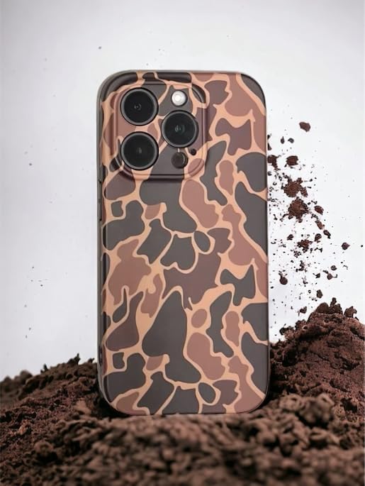 Camo Phone Case Compatible with iPhone, Duck Camo, Camouflage, Rugged, Outdoors, Gentleman, Classic, Vintage… (Brown, 16 pro) - Image 2