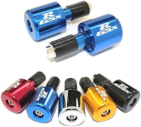 [GT-Speed] Compatible/Replacement for Blue GSXR Logo CNC Bar Ends, Suzuki GSXR 600/750/1000/1100 (Read Product Description for Model & Year Specification)