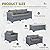 Lviden 5 Piece Wicker Patio Furniture Sets Outdoor Conversation Set, PE Rattan Sectional Sofa Couch with Storage Table and Non-Slip Grey Cushions, Furniture Covers Included