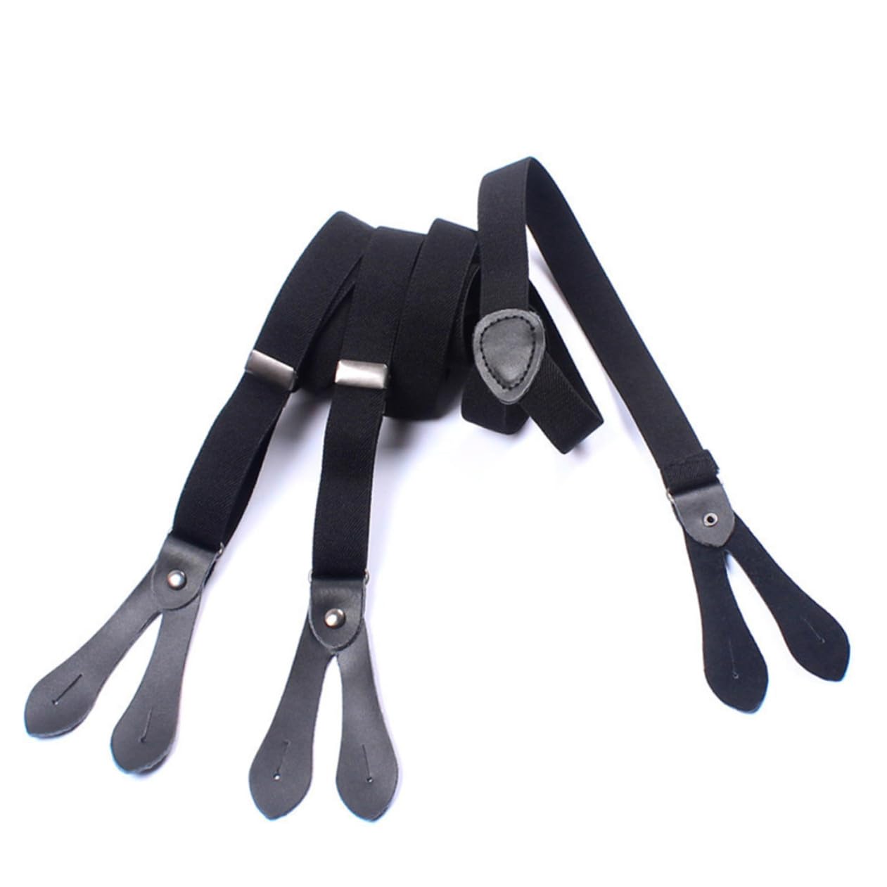 PACKOVE 3pièces Bretelles Élastiques Réglables Avec Boutons Pour Hommes Et Femmes Sangles y Design Classique Idéales Pour Jeans Et Tenues Décontractées