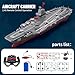 Ssccgym 40CM S19 Hobby RC Boat for 14y+ Beginners Remote Controlled Warship Aircraft Carrier 4WD 2.4G Battleship 10km/h On Water Lakes Pools