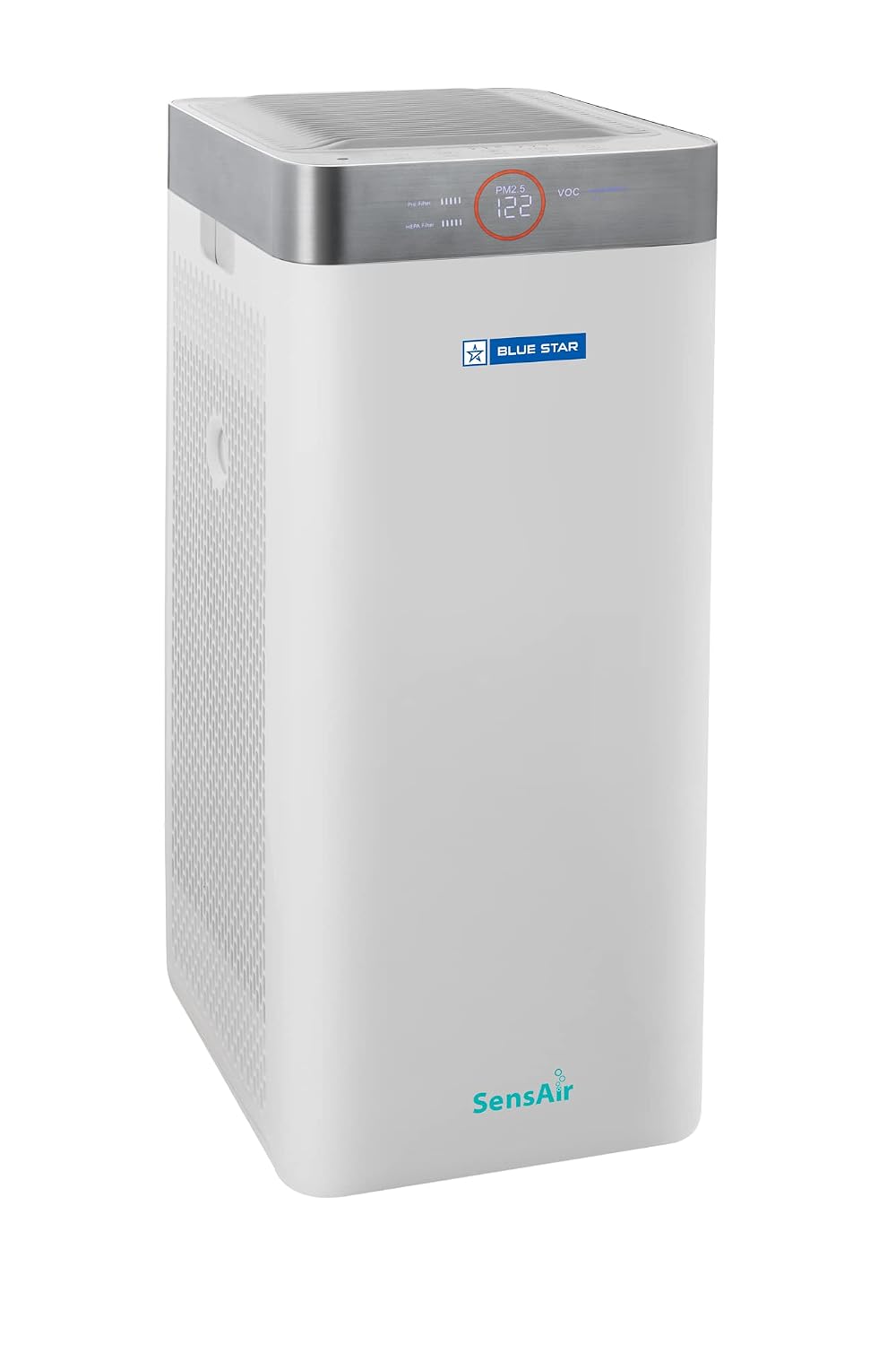 Blue-Star AP700DAI Air Purifier displaying PM2.5 reading
