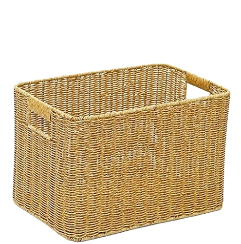 Panier à linge design imitation rotin pour sublimer la salle de bain