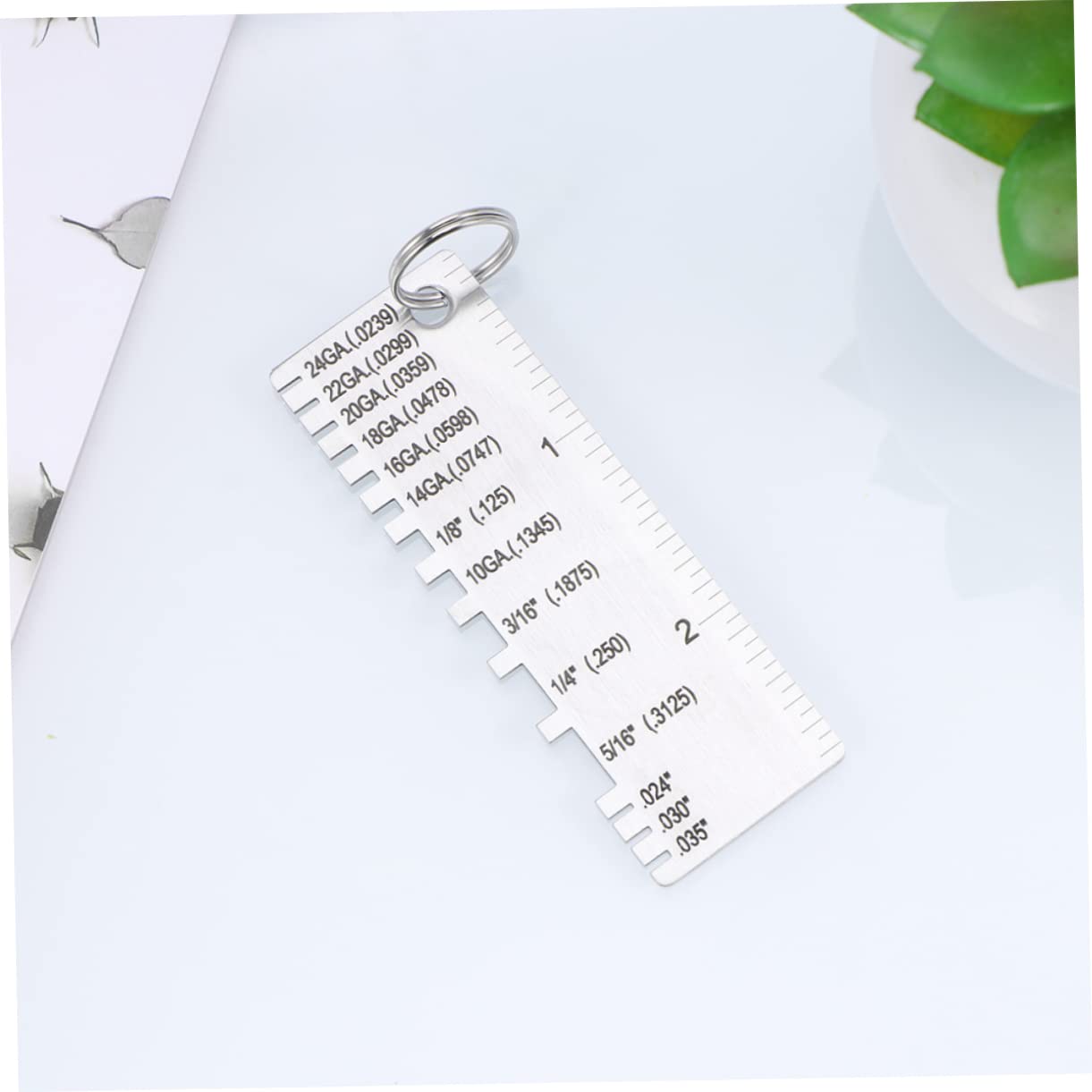 MUCKLILY 3pcs Metal Thickness Gauge Tool Gauge Wire Sizes Thickness Gauge Welding Thickness Gauge Wire Gauge Welding Accessories and Tools Welding Tools Silver Stainless Steel