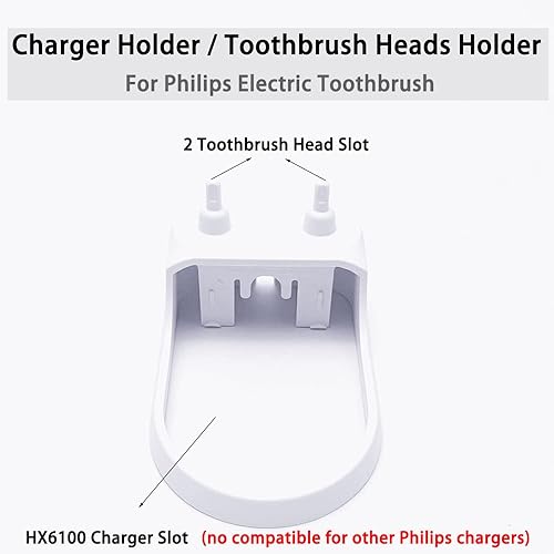 Miniatura 2 de Base de cargador de repuesto para cepillo de dientes eléctrico Philips HX6100, cargador inductivo de repuesto Sonicare cargador de cepillo de