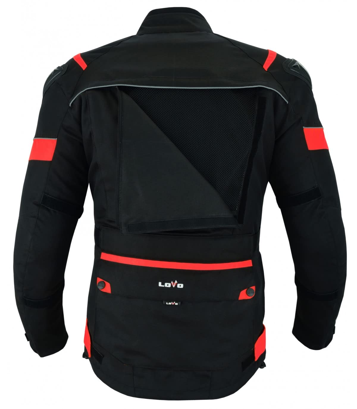 LOVO - Chaqueta Moto Tricapa 4 Estaciones Hombre - Cazadora Moto Hombre con Protecciones - Diseñada para Motoviajeros que Buscan Comodidad y Seguridad - Uso en Verano, Invierno y Climas Cambiantes