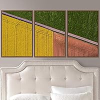 3 Piece Framed Canvas Wall Art Abstract Colorful Cool Geometric Canvas Prints Home Artwork Decoration for Living Room,Bedroom - 16