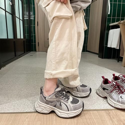 Kids Lace Sneakers Outdoor Running Non Slip Sport Shoes Cute Breathable Boys Girls Mesh Padded Sneakers for Toddler4