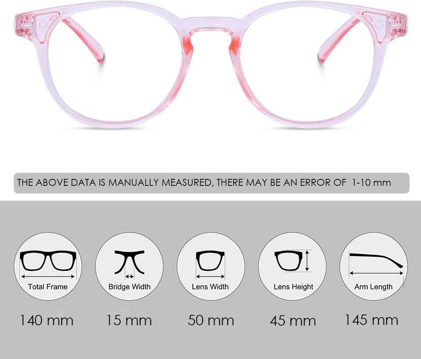Image of ARZONAI Eyewear Pink Block Uv Protected Computer Glasses Frame for men and women (Unisex) - Medium Size