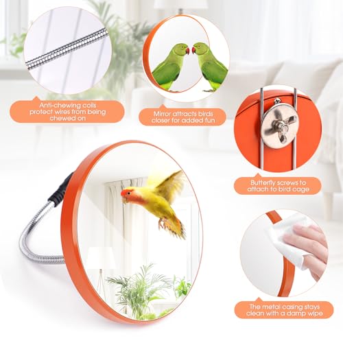 Image of Bird Cage Heater for Parakeets, Indoor Heated Pad 18W Birds Heater with Thermostatically Controlled, Bird Warmer for Parakeets, Parrots, Exotic Pet Birds