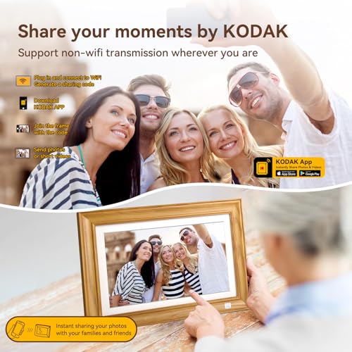 image for Kodak 14.1 Inch Smart WiFi Digital Picture Frame 1920x1080 Touch Scree