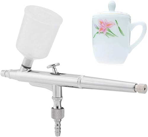Miniatura 4 de Kit de aerógrafo de doble acción, pistola de pintura de gran capacidad de 0.020 in para arte de pasteles de uñas, cuerpo (0.020 in)