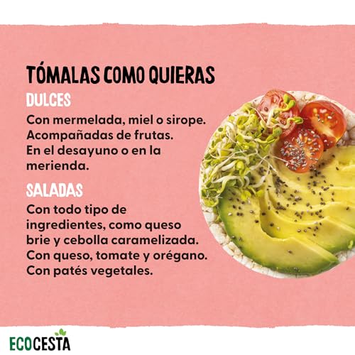 Miniatura 4 de Ecocesta Mejor Cada Dia - Edición Limitada Disney - Pack De 12 Unidades De 115 G De Tortitas Ecológicas De Arroz Integral - Sin Azúcar Añadido Y Sin Gluten - Aptas Para Veganos