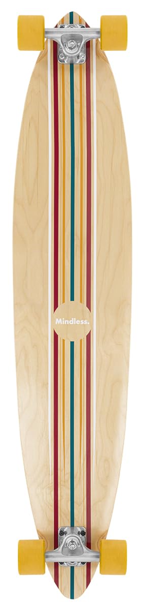 Mindless Nomad Pintail 44" x 9" Longboard - Natural - Perfect for Town, City, or Beachfront Skating with Maple Deck, Gen X Trucks, 66mm Wheels, ABEC 9 Chrome Bearings