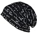 Unisex Beanie Baggy Thin Hip-hop Print Skullcap B078 (black)