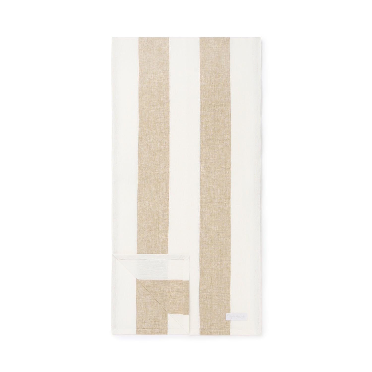 Sophie Allport Neutral Witham Sand Stripe Linen Table Runner, 35 X 200Cm