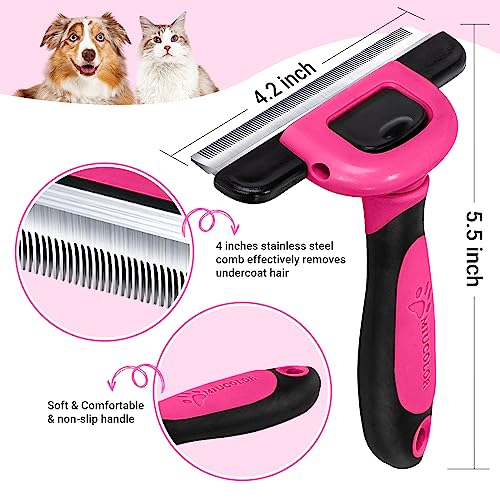 image for MIU COLOR Pet Grooming Brush, Deshedding Tool for Dogs & Cats, Effecti