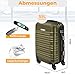 KESSER® Handgepäck Reisekoffer 55L Hartschalen-Koffer Inkl. Kofferwaage + Gepäckanhänger | Trolley Gepäck Rollkoffer Zahlenschloss 4 Rollen ABS-Hartschale Teleskopgriff, 55x40x25cm, Olivgrün