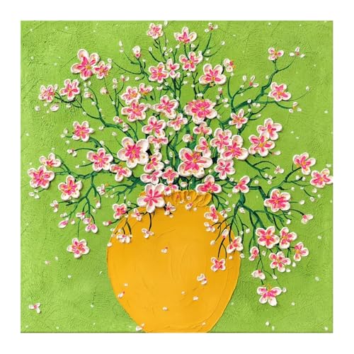 Peinture fleurs roses 3D pour réchauffer l'ambiance d'une chambre ou d'un salon