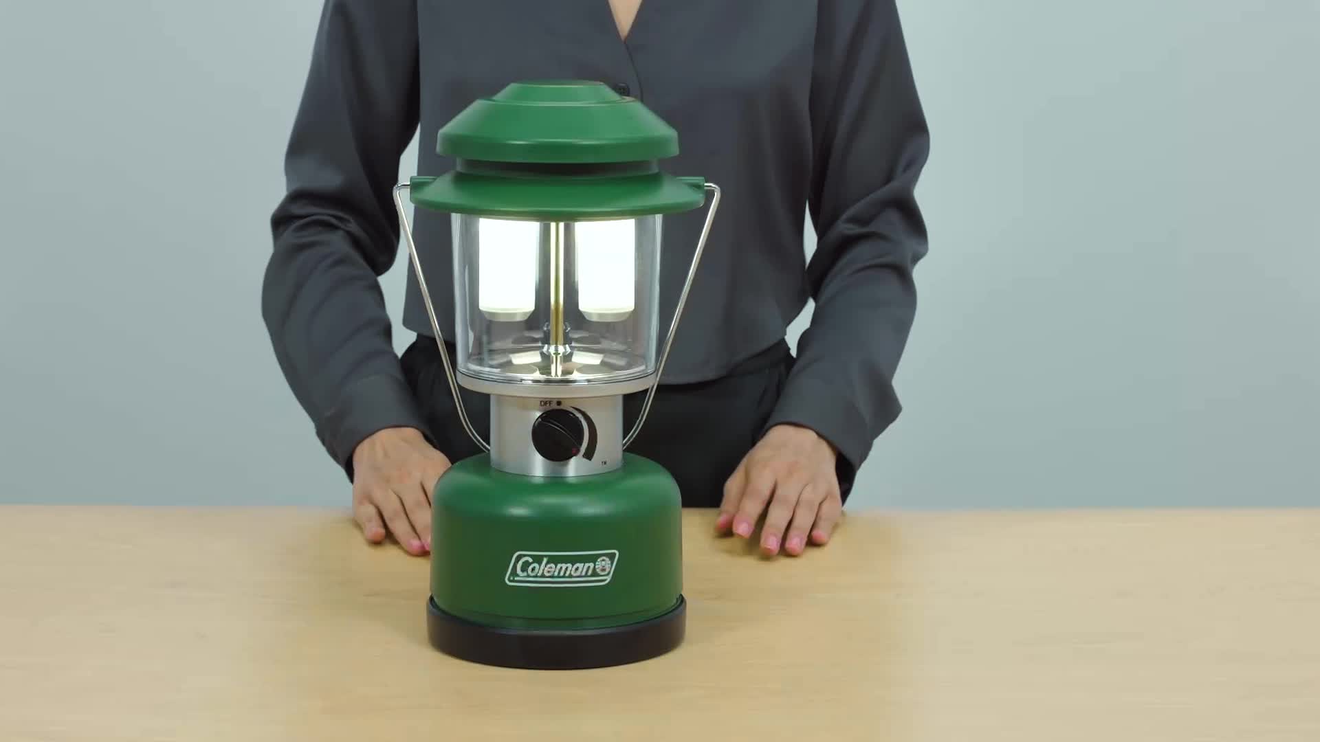 Coleman 390 Lumens Twin LED Lantern, 4 Lifetime LED Bulbs Provide
