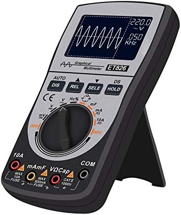 2-in-1 Intelligent Digital Oscilloscope Multimeter DC/AC Current Voltage Resistance Frequency Diode Tester 4000 Counts 200KHz Analog Bandwidth 200Ksps Maximum Real-Time