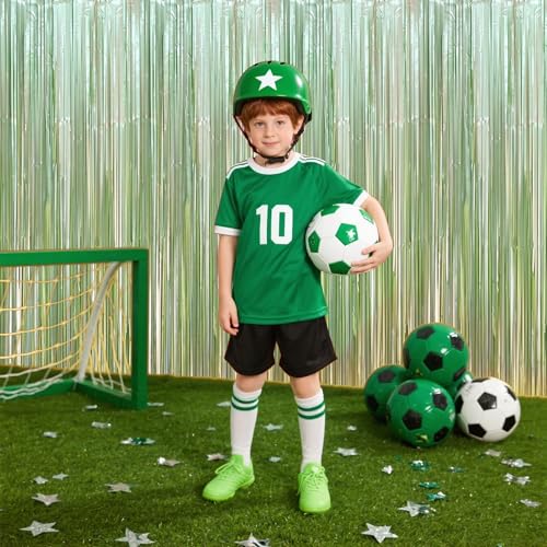 Image of TONIFUL 3Pcs Sage Green Door Streamers,Green Photo Booth Backdrop,Metallic Streamers Green Foil Fringe Curtains for Birthday,Christmas,New Year,Bachelorette Party Decorations