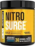 Nitrosurge Build Pre Workout - PreWorkout Powder w/Con-Cret Creatine HCL, Beta Alanine, & L-Citrulline for Increased Energy, Focus, & Muscle Growth - 30 Servings, Blue Raspberry