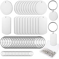 JIASI&JIESY 20 Pcs Etiquetas en Blanco de Acero Inoxidable 1.4mm