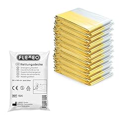 FLEXEO 10x Rettungsdecke Gold Silber...