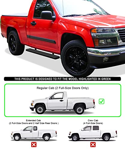 Estribos Tuxtreme 6in Negro para Chevy Colorado GMC Canyon miniatura 2