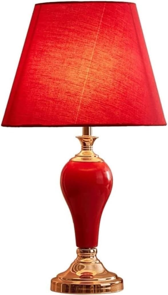 Lampy stołowe Lampa nocna Ceramiczna E27 Stolik nocny z abażurem z...