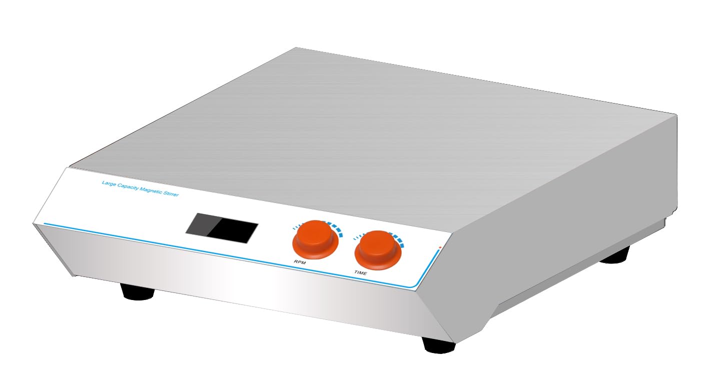 40L Magnetic Stir Plate Magnetic Stirrer Lab Stirring Instrument with Speed 100 to 1600rpm Capacity 40L Motor Power 40W Brushless Motor 110/220V Adjust Mode Knob LCD Display
