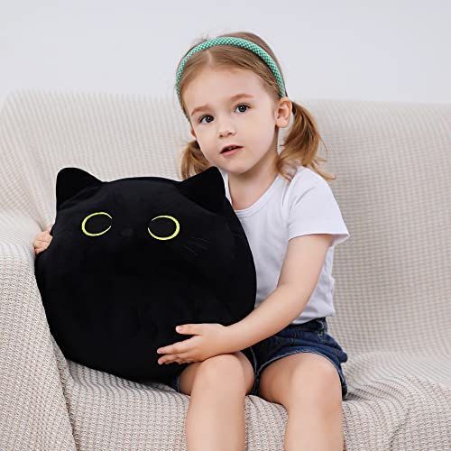 Image of WeBingo Black Cat Plush Toy 16'', Giant Cat Stuffed Animal Plushies Pillow for Girl Boy Kid Adult, Large Big Soft Gift for Birthday Christmas Valentine's Day Home Decor