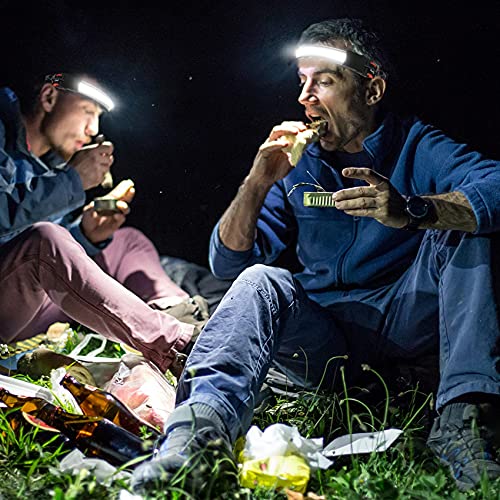 image for LoTanop Rechargeable Headlamp 2 Pack, 230° Illumination Wide Beam Hea