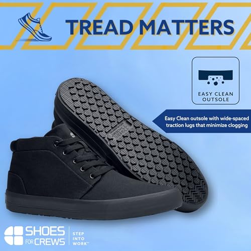Shoes for Crews Unisex Slip-Resistant Work Sneakers - Comfortable, Non-Slip Work Shoes for Men & Women in Food Service, Hospitality, Retail - Cabbie II3