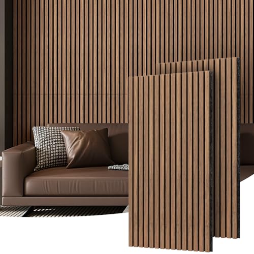 MaxGear Wood Slat Acoustic Wall Panels, 2 Pack 47.2" x