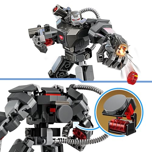 | Marvel Mech di War Machine, Giocattolo Action Figure da Costruire, Gioco per Bambini e Bambine da 6 Anni con 3 Shooter, Personaggio Leggendario del MCU, Regalo di Compleanno da Supereroi 76277 - Lego - Immagine 3