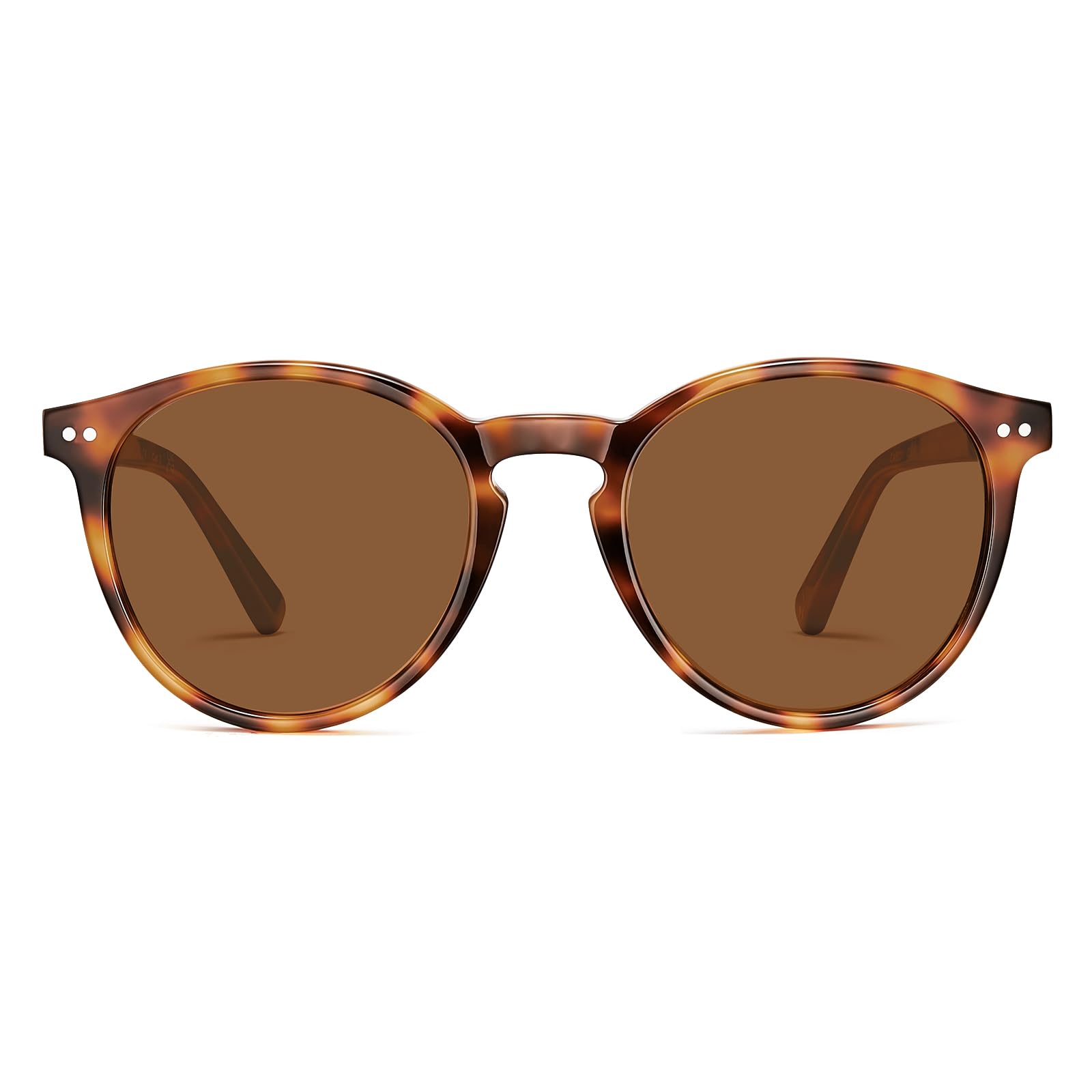 Carfia Vintage Occhiali da sole Donna, Occhiali Polarizzati Rotondi di alta Qualità con Protezione UV 100% CA5201