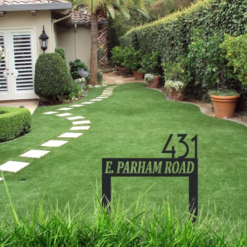 Yuajsterl Personalized Modern Large Metal Address Sign For Yard thumb #5
