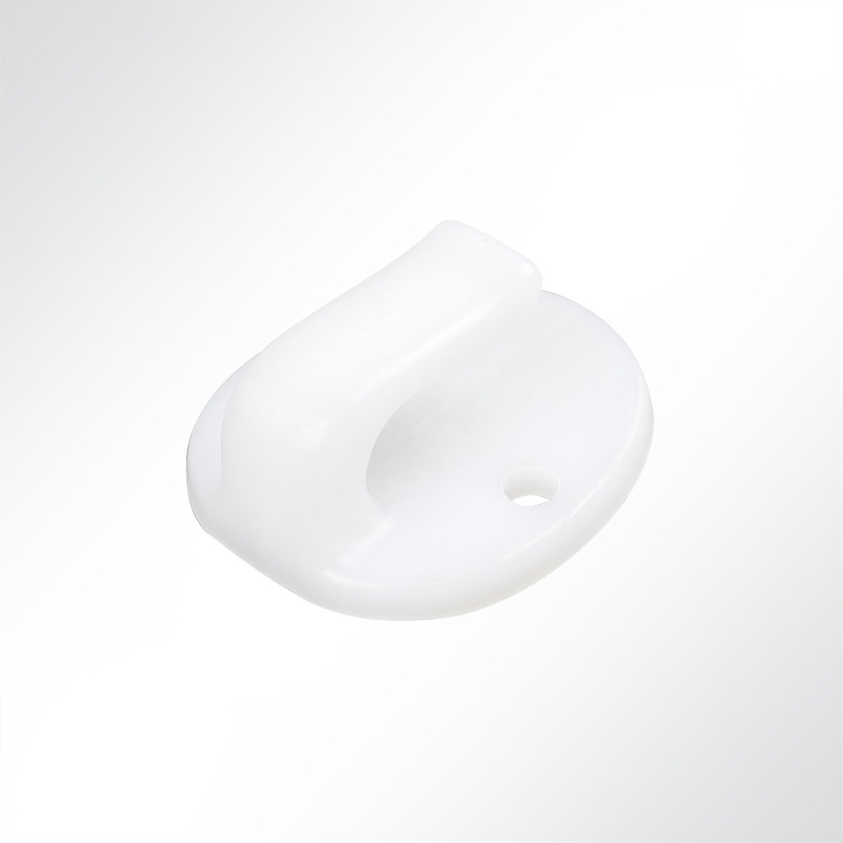 Kombi-Nylonhaken klein ohne Ring, (BxL) 38x45mm in Weiß (250 Stück)