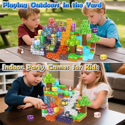 Image of 150PCS Magnetic Blocks Building Toys for 3+ Year Old Boys Girls, Kids Sensory Montessori Construction Toys Christmas Birthday Gifts