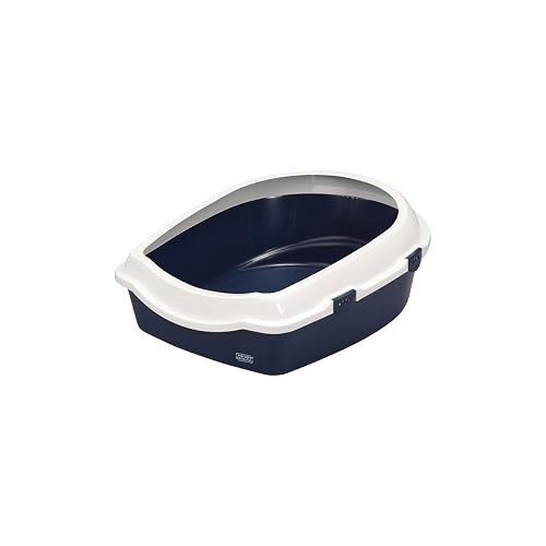 Europet Bernina 441-130896 Bandeja higiénica para Gatos con Borde Jumbo 56 x 70 x 27 cm, Color Azul