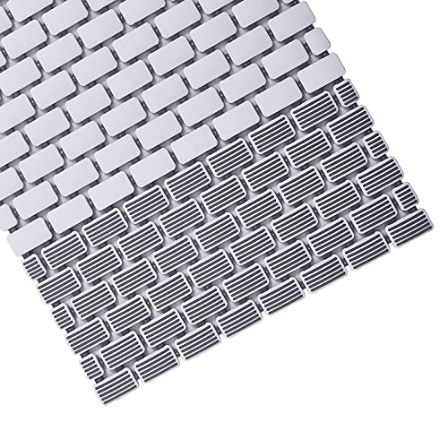 Kinbear Non Slip Bathtub&Shower Mats,Anti Slip Safety Bath Mat With Powerful Suction Cups And Drain Holes For Bathroom Slip Resistant Machine Washable (Bpa, Latex, Phthalate Free)-Grey 15.5X28.7 #TOP3