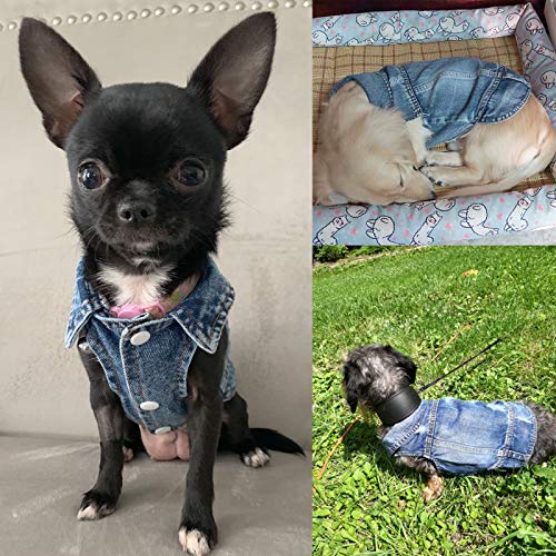 Blue Puppy Denim T-Shirt Dog Jean Jacket Cool And Soft Dog Clothes, Classic Lapel Vests Pet Apparel For Small Medium Dogs Pets And Cats Dog Shirt #TOP6